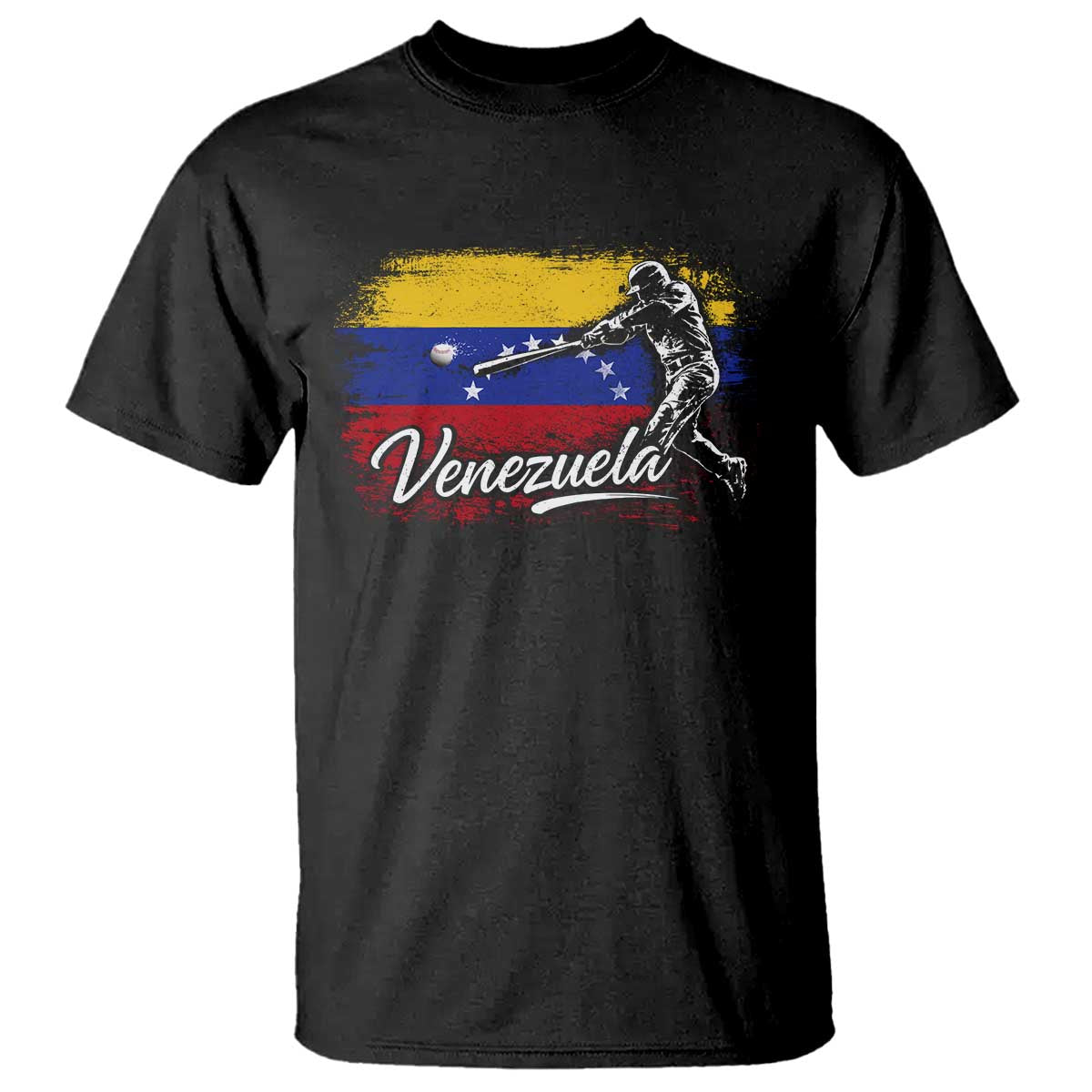 Venezuela Baseball Batter Venezuelan Sport Fan T Shirt TS11 Black Print Your Wear