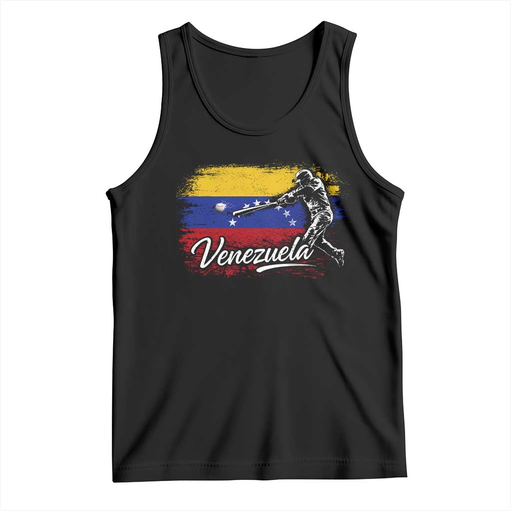 Venezuela Baseball Batter Venezuelan Sport Fan Tank Top TS11 Black Print Your Wear