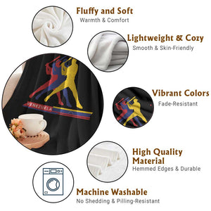 Baseball Venezuela Sport Fan Venezuelan Flag Batter Player Throw Blanket TS11 Print Your Wear