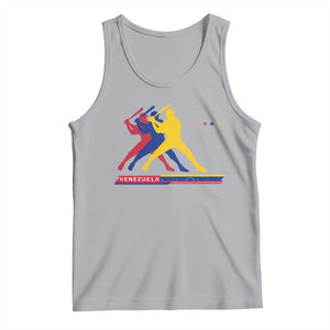 Baseball Venezuela Sport Fan Venezuelan Flag Batter Player Tank Top TS11 Athletic Heather Print Your Wear