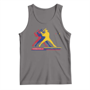 Baseball Venezuela Sport Fan Venezuelan Flag Batter Player Tank Top TS11 Deep Heather Print Your Wear