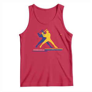 Baseball Venezuela Sport Fan Venezuelan Flag Batter Player Tank Top TS11 Red Print Your Wear