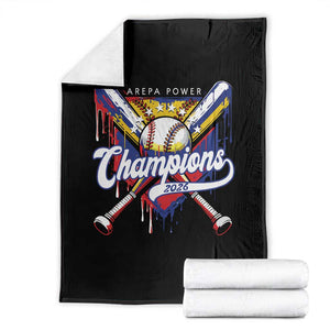 Venezuela Champions 2026 Throw Blanket Baseball Lover Home Plate Drip TS11 Black Print Your Wear