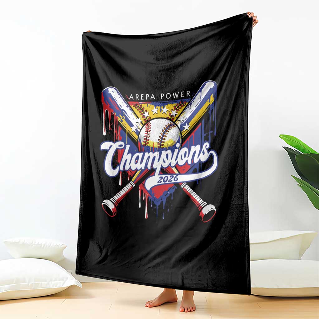 Venezuela Champions 2026 Throw Blanket Baseball Lover Home Plate Drip TS11 Print Your Wear
