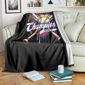 Venezuela Champions 2026 Throw Blanket Baseball Lover Home Plate Drip TS11 Print Your Wear