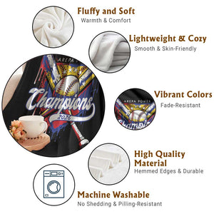 Venezuela Champions 2026 Throw Blanket Baseball Lover Home Plate Drip TS11 Print Your Wear