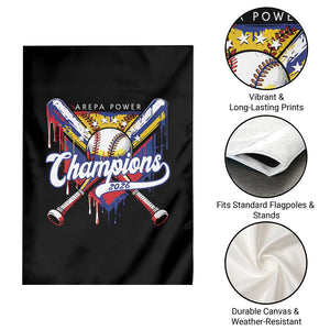 Venezuela Champions 2026 Garden Flag Baseball Lover Home Plate Drip TS11 Print Your Wear