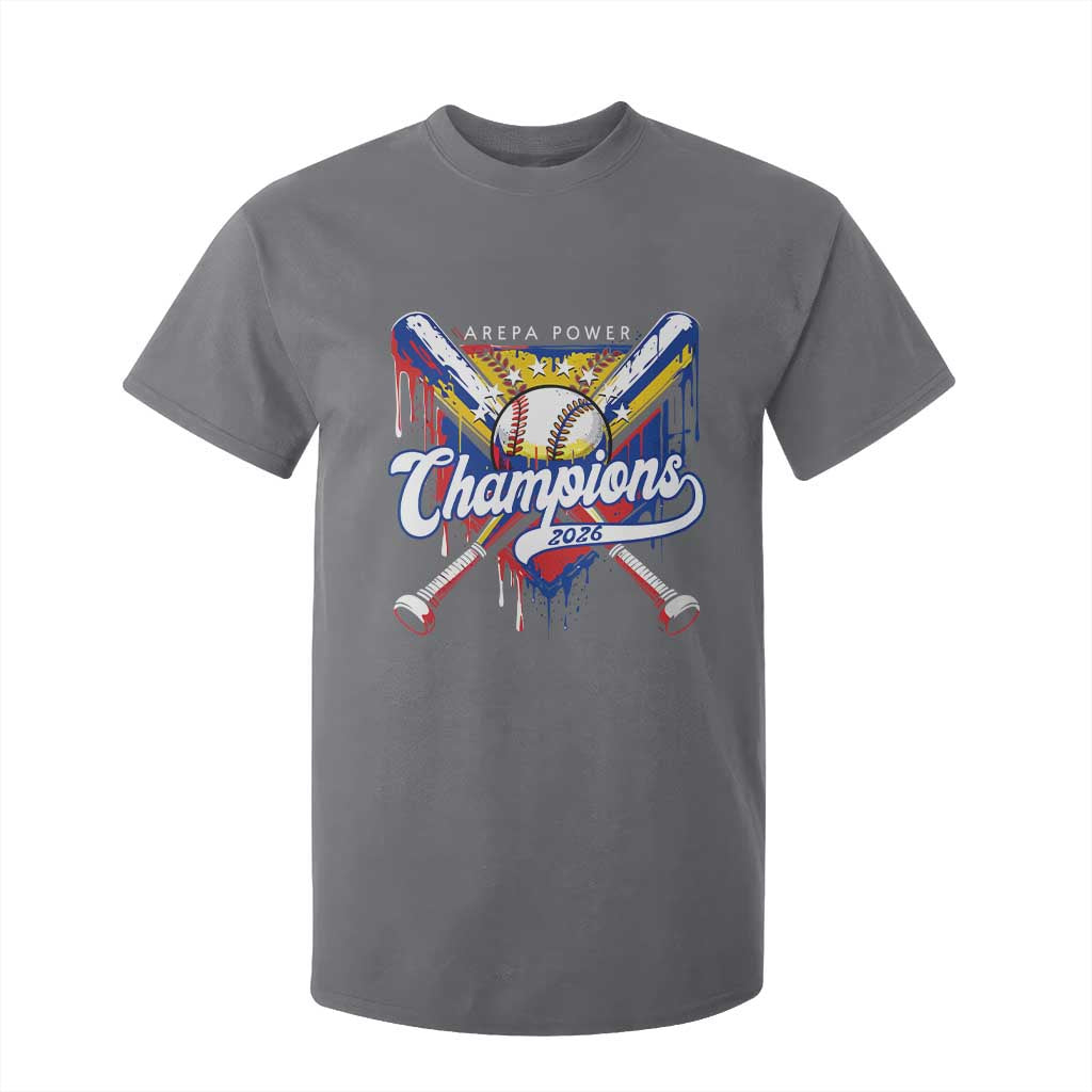 Venezuela Champions 2026 T Shirt For Kid Baseball Lover Home Plate Drip TS11 Charcoal Print Your Wear