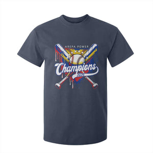 Venezuela Champions 2026 T Shirt For Kid Baseball Lover Home Plate Drip TS11 Navy Print Your Wear