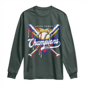 Venezuela Champions 2026 Long Sleeve Shirt Baseball Lover Home Plate Drip TS11 Dark Forest Green Print Your Wear