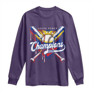 Venezuela Champions 2026 Long Sleeve Shirt Baseball Lover Home Plate Drip TS11 Purple Print Your Wear