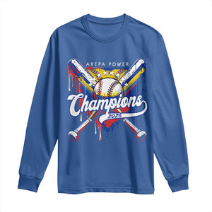 Venezuela Champions 2026 Long Sleeve Shirt Baseball Lover Home Plate Drip TS11 Royal Blue Print Your Wear