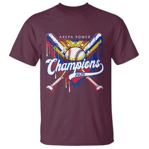 Venezuela Champions 2026 T Shirt Baseball Lover Home Plate Drip TS11 Maroon Print Your Wear