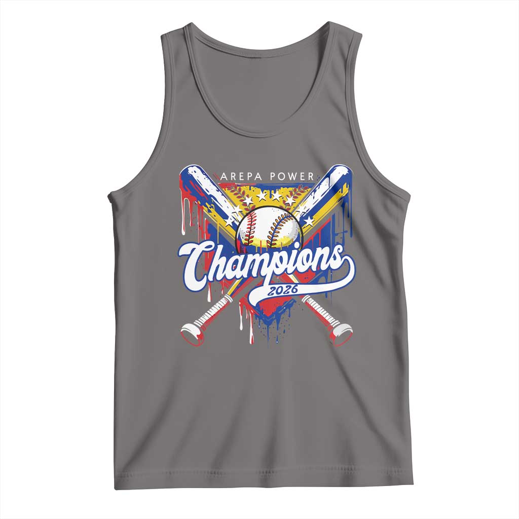 Venezuela Champions 2026 Tank Top Baseball Lover Home Plate Drip TS11 Deep Heather Print Your Wear