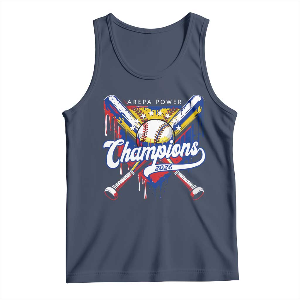 Venezuela Champions 2026 Tank Top Baseball Lover Home Plate Drip TS11 Navy Print Your Wear