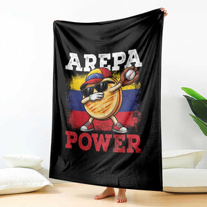 Funny Arepa Power Venezuela Baseball Lover Throw Blanket Cute Dabbing Arepa TS11 Print Your Wear