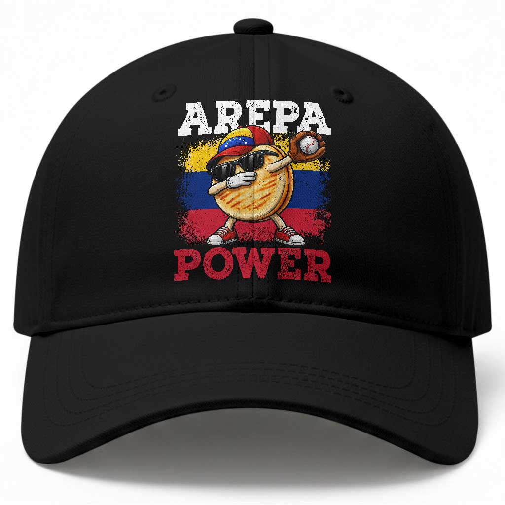 Funny Arepa Power Venezuela Baseball Lover Baseball Cap Cute Dabbing Arepa TS11 Print Your Wear
