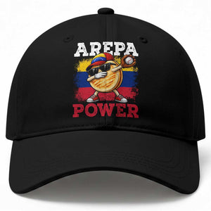 Funny Arepa Power Venezuela Baseball Lover Baseball Cap Cute Dabbing Arepa TS11 Print Your Wear