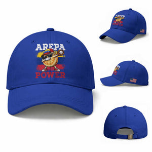 Funny Arepa Power Venezuela Baseball Lover Baseball Cap Cute Dabbing Arepa TS11 Baseball Cap Universal Fit Royal Blue Print Your Wear