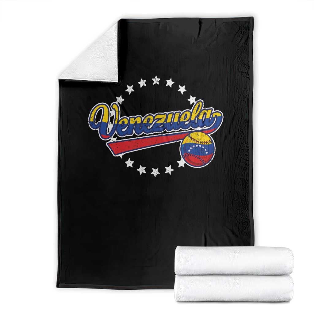Venezuela Baseball Jersey Venezuelan Sport Fan Throw Blanket TS11 Black Print Your Wear