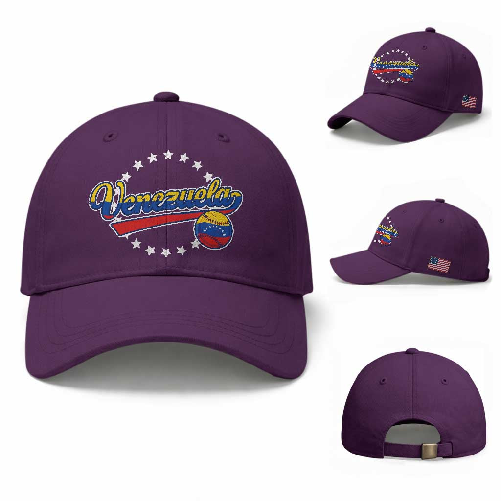 Venezuela Baseball Jersey Venezuelan Sport Fan Baseball Cap TS11 Baseball Cap Universal Fit Purple Print Your Wear