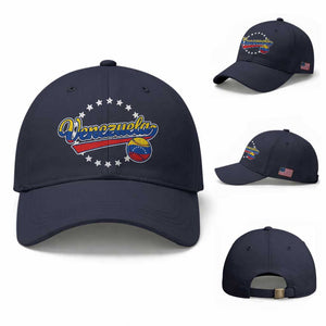 Venezuela Baseball Jersey Venezuelan Sport Fan Baseball Cap TS11 Baseball Cap Universal Fit Navy Print Your Wear