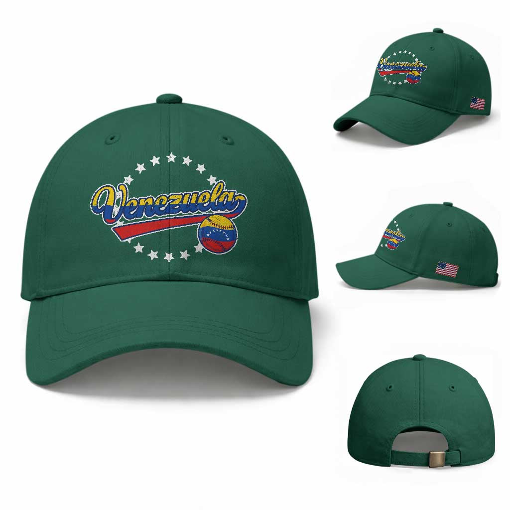 Venezuela Baseball Jersey Venezuelan Sport Fan Baseball Cap TS11 Baseball Cap Universal Fit Irish Green Print Your Wear