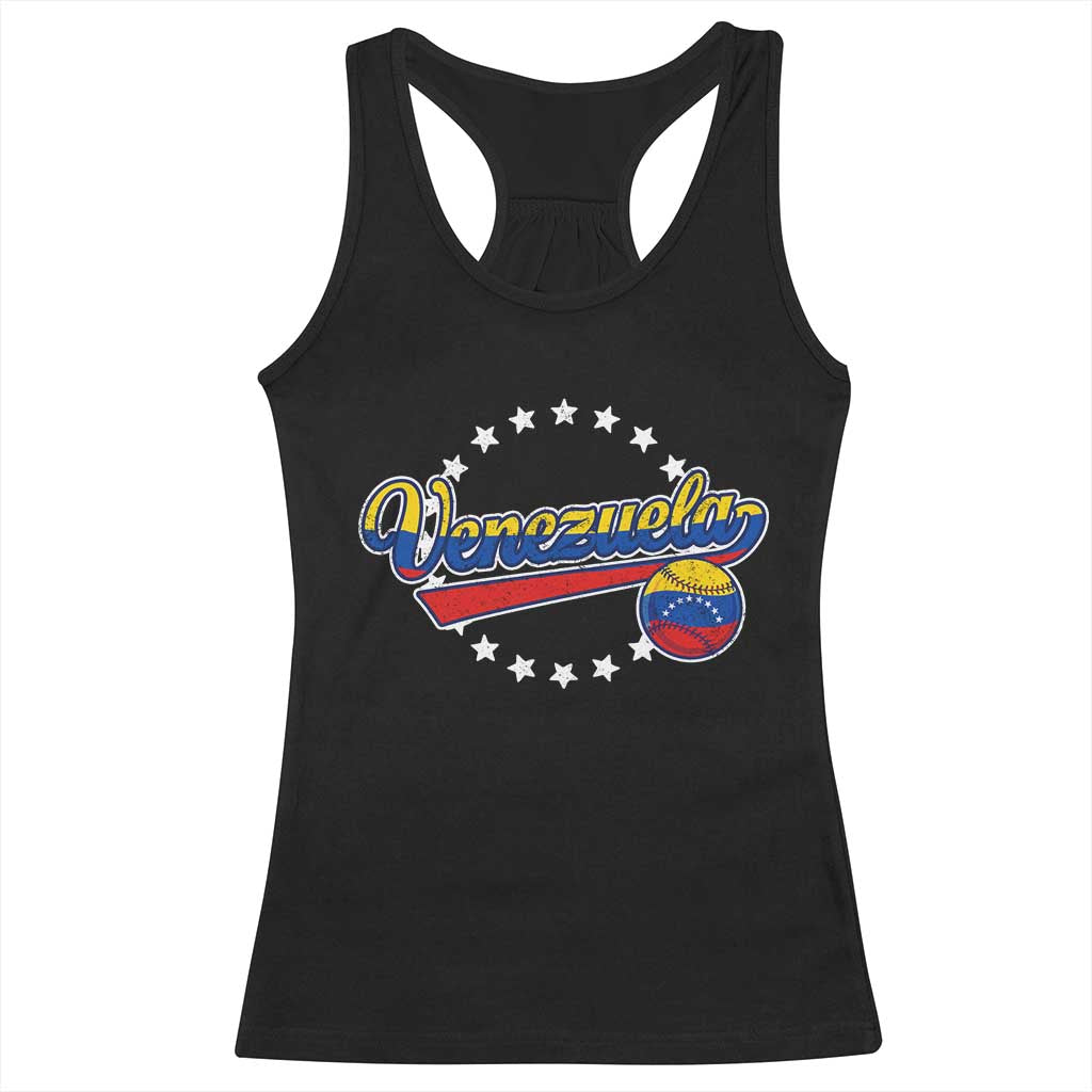 Venezuela Baseball Jersey Venezuelan Sport Fan Racerback Tank Top TS11 Black Print Your Wear
