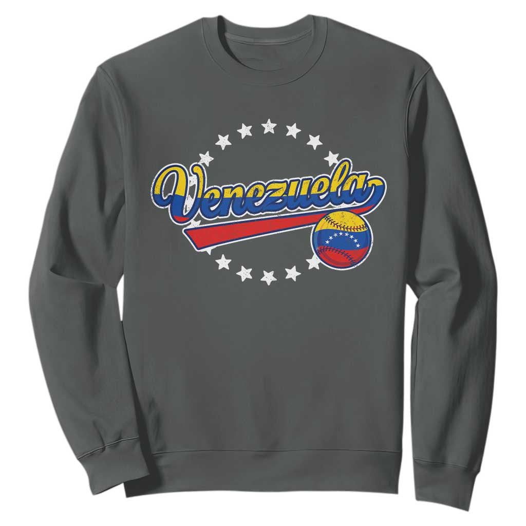 Venezuela Baseball Jersey Venezuelan Sport Fan Sweatshirt TS11 Dark Heather Print Your Wear