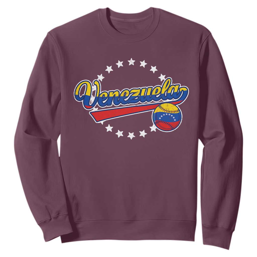Venezuela Baseball Jersey Venezuelan Sport Fan Sweatshirt TS11 Maroon Print Your Wear