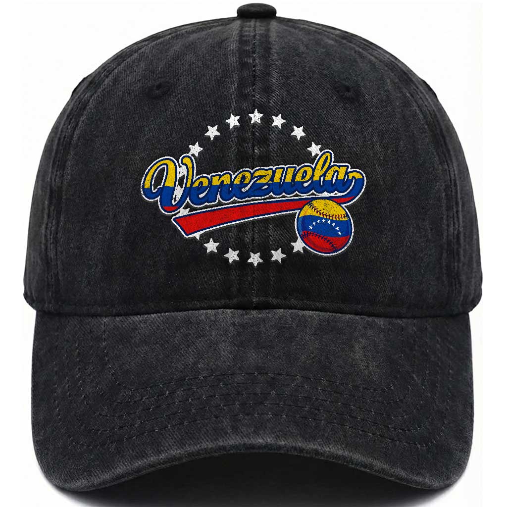 Venezuela Baseball Jersey Venezuelan Sport Fan Washed Cotton Baseball Cap TS11 Print Your Wear