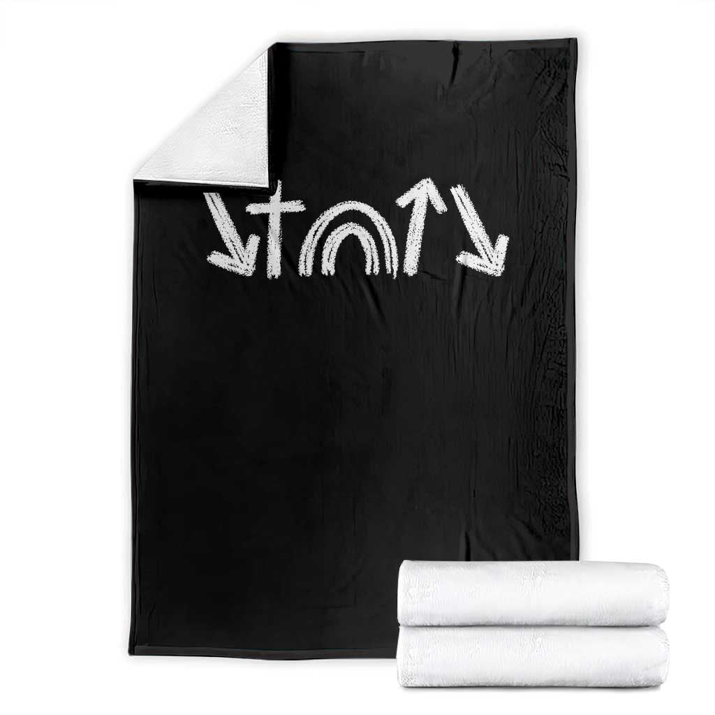Christian Easter Throw Blanket 5 Gospel Symbols He Came Died Rose Ascended Jesus TS11 Black Print Your Wear