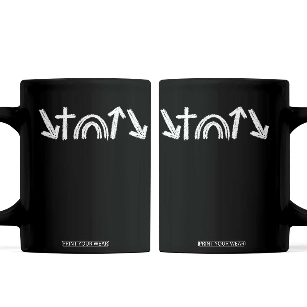 Christian Easter Coffee Mug 5 Gospel Symbols He Came Died Rose Ascended Jesus TS11 Black Print Your Wear