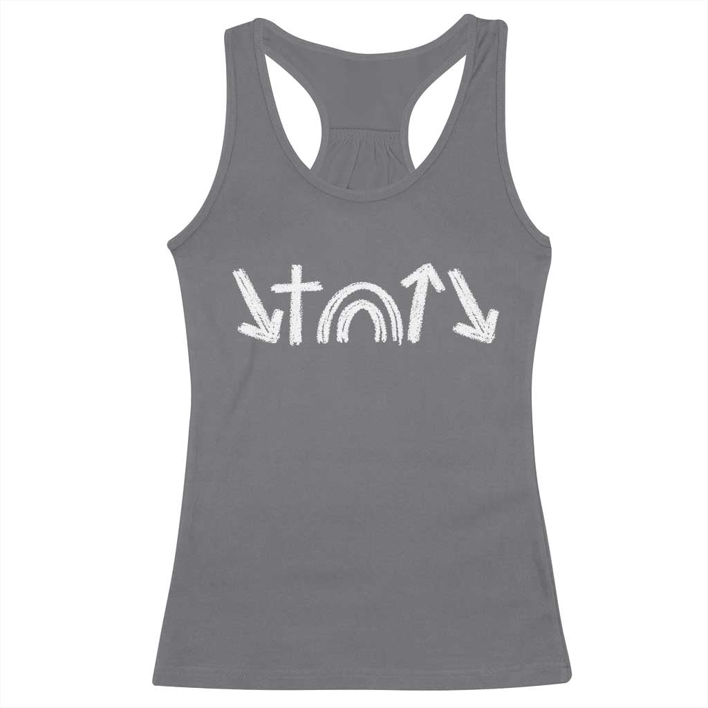 Christian Easter Racerback Tank Top 5 Gospel Symbols He Came Died Rose Ascended Jesus TS11 Charcoal Print Your Wear