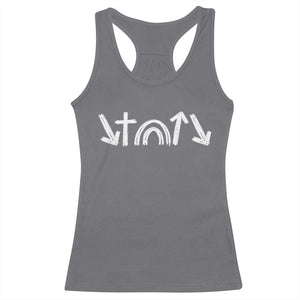 Christian Easter Racerback Tank Top 5 Gospel Symbols He Came Died Rose Ascended Jesus TS11 Charcoal Print Your Wear