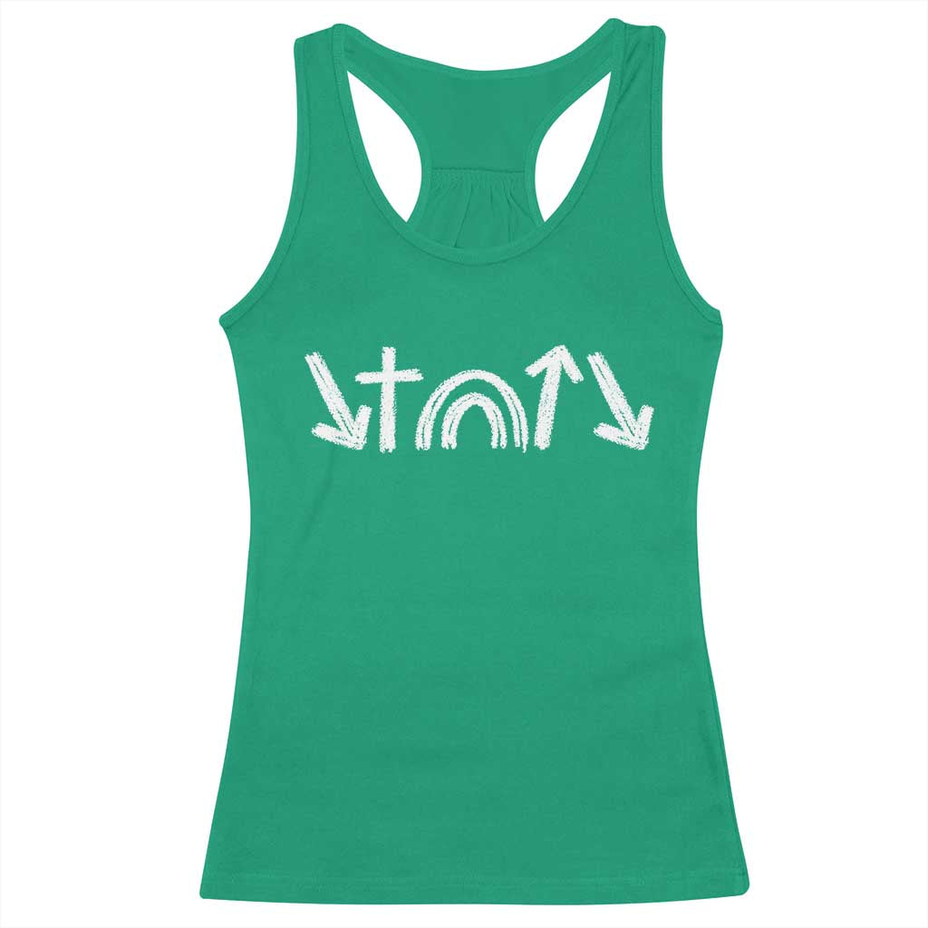 Christian Easter Racerback Tank Top 5 Gospel Symbols He Came Died Rose Ascended Jesus TS11 Irish Green Print Your Wear