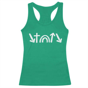 Christian Easter Racerback Tank Top 5 Gospel Symbols He Came Died Rose Ascended Jesus TS11 Irish Green Print Your Wear