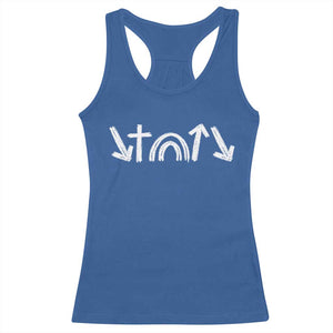 Christian Easter Racerback Tank Top 5 Gospel Symbols He Came Died Rose Ascended Jesus TS11 Royal Blue Print Your Wear