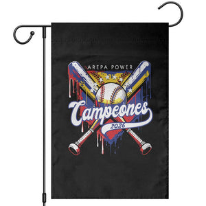 Venezuela Campeones Baseball Championship 2026 Garden Flag Home Plate Drip TS11 Black Print Your Wear