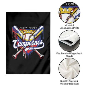 Venezuela Campeones Baseball Championship 2026 Garden Flag Home Plate Drip TS11 Print Your Wear
