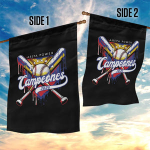 Venezuela Campeones Baseball Championship 2026 Garden Flag Home Plate Drip TS11 Print Your Wear