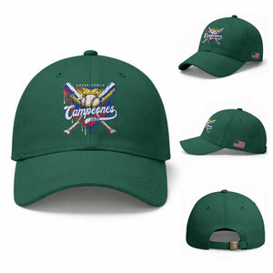 Venezuela Campeones Baseball Championship 2026 Baseball Cap Home Plate Drip TS11 Baseball Cap Universal Fit Irish Green Print Your Wear