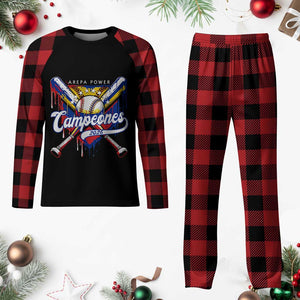 Venezuela Campeones Baseball Championship 2026 Plaid Pajama Set Home Plate Drip TS11 Buffalo Plaid Print Your Wear
