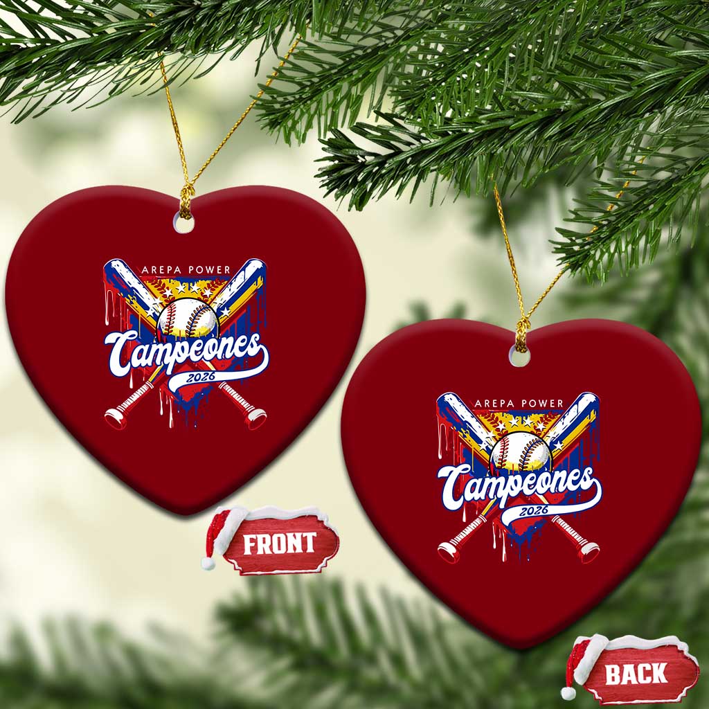 Venezuela Campeones Baseball Championship 2026 Ceramic Ornament Home Plate Drip TS11 Print Your Wear