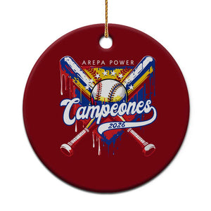 Venezuela Campeones Baseball Championship 2026 Ceramic Ornament Home Plate Drip TS11 1pc Red Print Your Wear