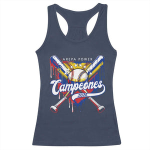 Venezuela Campeones Baseball Championship 2026 Racerback Tank Top Home Plate Drip TS11 Navy Print Your Wear