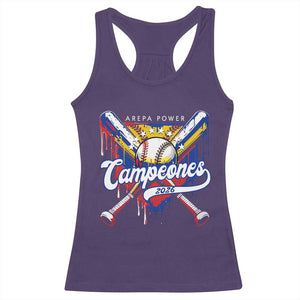 Venezuela Campeones Baseball Championship 2026 Racerback Tank Top Home Plate Drip TS11 Purple Print Your Wear