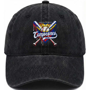 Venezuela Campeones Baseball Championship 2026 Washed Cotton Baseball Cap Home Plate Drip TS11 Print Your Wear