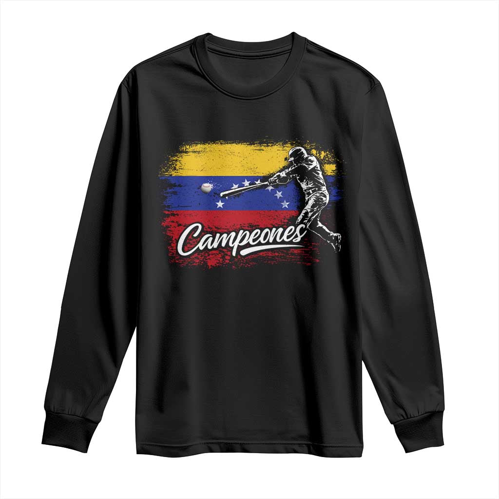 Venezuela Campeones Del Mundo Baseball Championship Long Sleeve Shirt TS11 Black Print Your Wear
