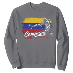 Venezuela Campeones Del Mundo Baseball Championship Sweatshirt TS11 Charcoal Print Your Wear